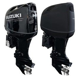 Oceansouth Custom Fit Vented Covers for Suzuki Outboard Engine (Black, DF115BG,DF140BG 4 CYL 2.0L (from 2021 up to 2024))