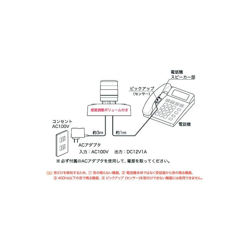 Nichie Seisakusho VL04S-100PHN Telephone Incoming Call Indicator Light