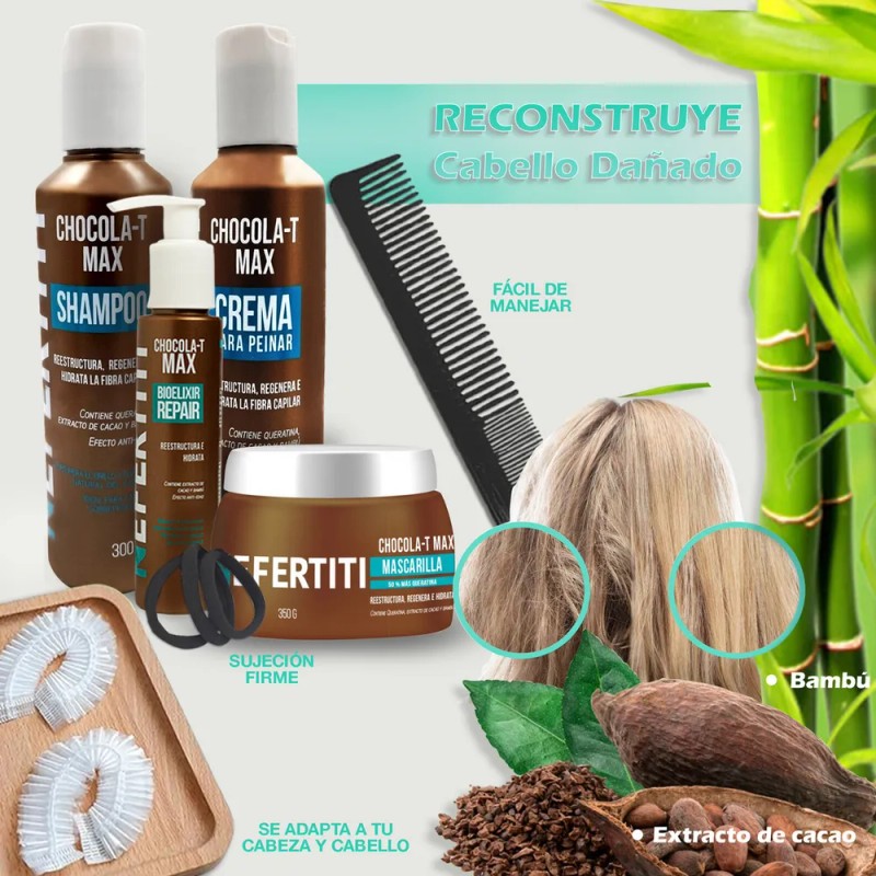 Kit Chocolat Max Para Cabello Seco Dañado y Procesado con