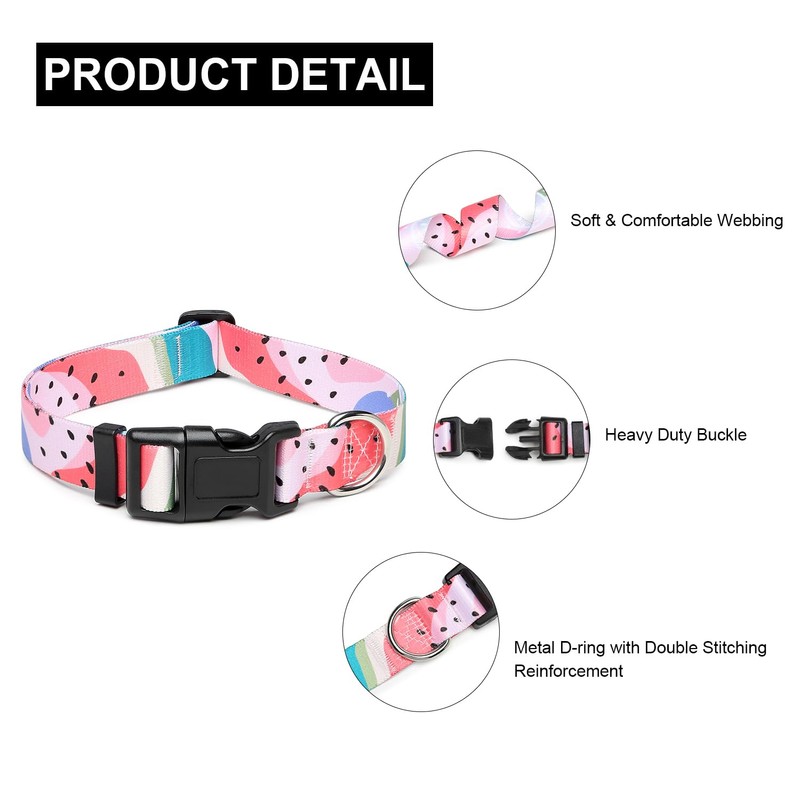 Mercano Adjustable Dog Collar - Special Design Patterns, Soft Nylon