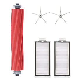 7 Pcs Replacement Parts Accessories Compatible with Roborock Q7 Max/Q7 Max Plus/T8 Robot Accessories, 1 Rubber Main Brush 2 Side Brush 2 HEPA Filter