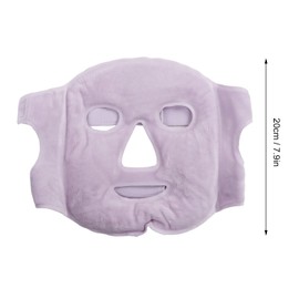 Face Mask Sleeping Hot Cold Compress Gel Bead Face Cover Soft Swelling Stress Relief Heat Ice Pack Face Cover (Purple)