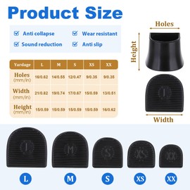 Giantree 10 Paar Absatzschoner High Heels, U-Form 5 Größen Ersatz Sohlenschutz Fersenpolster High-Heel Protector Antirutsch Geräuschreduzierende Heel Protector für Gras Hochzeit Freien Aktivitäten
