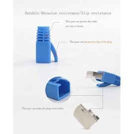 100PCS RJ45 Cable Connector Boots Cover Strain Relief Boots CAT5 CAT5E CAT6 CAT6E