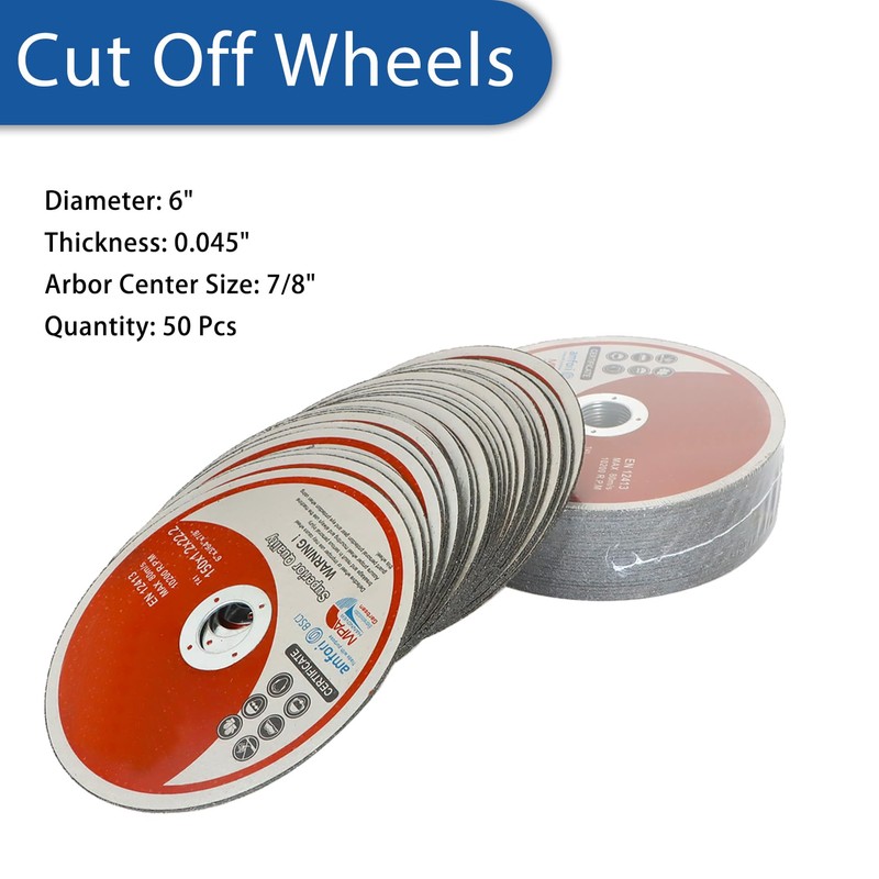 WFLNHB 50 Pack 6 Inch Cut Off Wheels for Metal