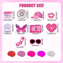 20pcs y2k Room Hanging Ornament, 2000s Hanging Spiral Decor y2k Ceiling Swirl Decorations Pink y2k Streamers Retro Photo Booth Props for 00s Theme Birthday Party Decor Bachelorette Bratz Favors