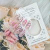 24Pcs Pink White French Tip Press on Nails Almond Medium