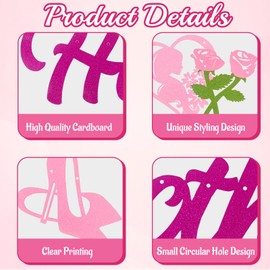 Muswarm 1Set Happy Mother's Day Banner Mothers Day Decorations Backdrop with Heart and Rose Signs for Party Supplies,Home Decoration,Celebration(rose)