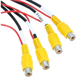 weevoo Intelligent Car Video Switcher Converter 4 Input 1 Output Switch Video System for Monitor with RCA Connector and Coaxial Cable