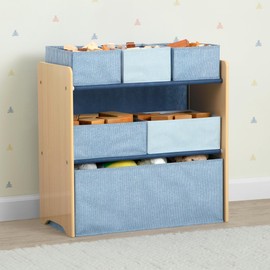 Delta Children - GapKids 6 Bin Toy Organizer - Greenguard Gold Certified, Indigo Blue