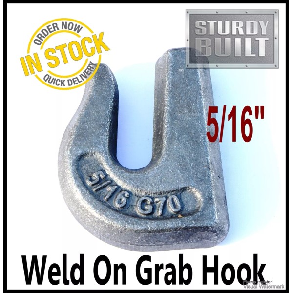 Gripon 4pc 5/16 Weld On Grab Hook Bucket Trailer Tractor