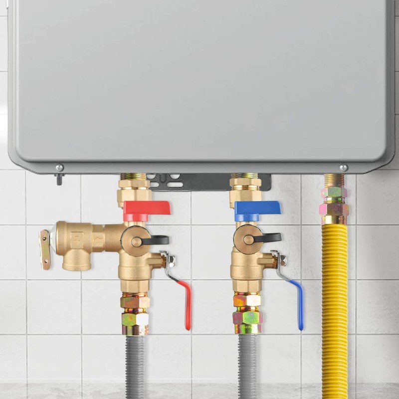 3/4" IPS Isolator Tankless Water Heater Service Valve Kit, with