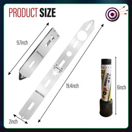 BOUTICOL Upgraded Throwing Axe Target Template Stencil, Template, Durable Stainless Bullseye Drawing for DIY Pattern with 3 Standard Marker Pens and Fixing Screws (Model 3)