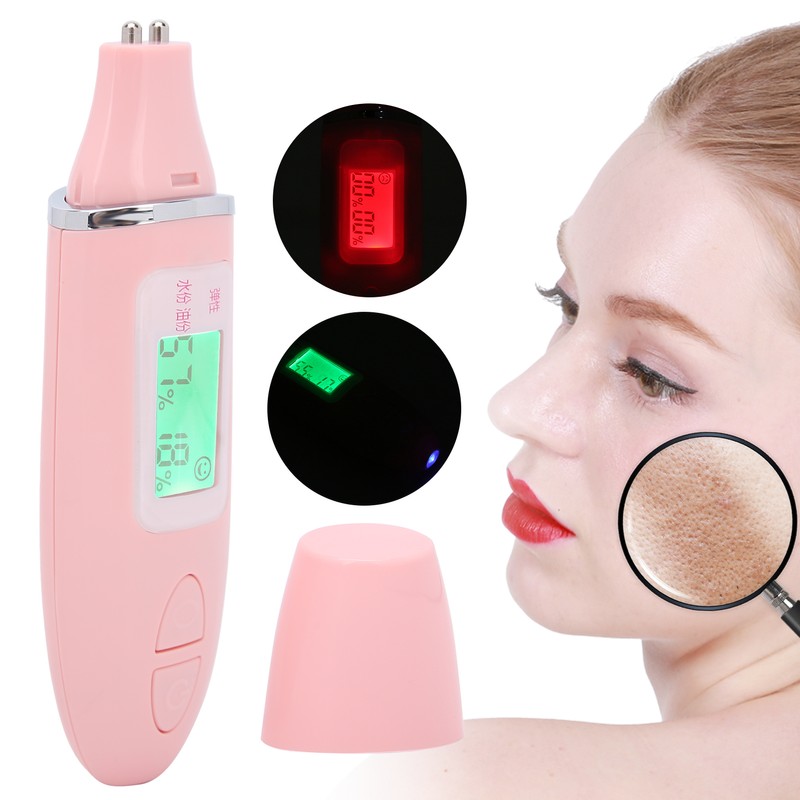 Multifunctional Skin Moisture Tester LCD Display Facial Skin Water Oil