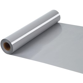 HTV Iron on Vinyl 12Inch by 25ft Roll HTV Heat Transfer Vinyl for T-Shirt HTV Vinyl Rolls for All Cutter Machine - Easy to Cut & Weed for Heat Vinyl Design (25ft, Gray)