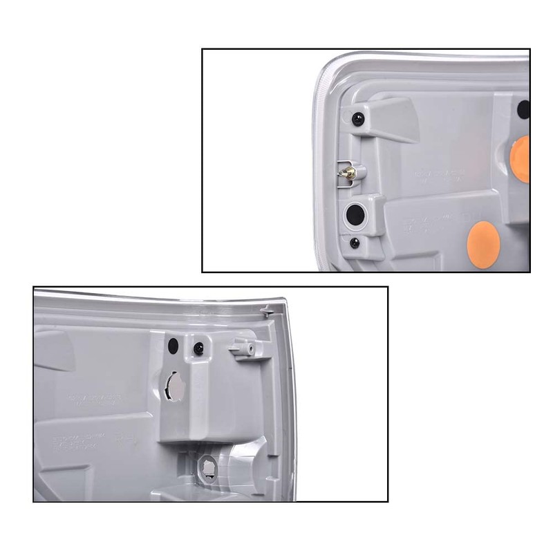 Chrome Trim Halogen Tail Lights Replacement Set Compatible with 2009-2014