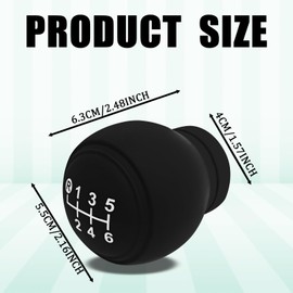 QKYS Car Gear Shift Knob Cover, Upgraded Anti-Slip Design Vehicle Knob Gear Stick Protector, Universal Durable Vehicle Interior Accessories, Shifter Cover Stick for Most Cars (6-Speed)