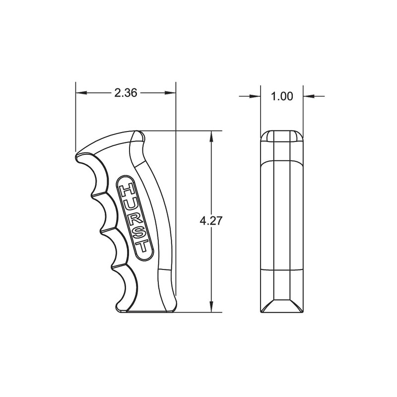 Hurst 1536010 Black Universal Pistol Grip Shift Handle