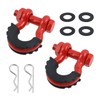 Geesatis 2Pcs D Ring Shackle,Heavy Duty Shackles with Washers,D Shackle