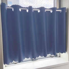 Ezee Cafe Curtain, Light Shading Class 1, Small Window, Bay Window, Kitchen, Toilet Blindfold, Sunshade, UV Protection, Easy Installation, Thermal Insulation, Heat Insulation, Energy Saving, Washable,
