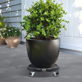 W B D WEIBIDA Plant Stand with Wheels Heavy Duty Large Plant Caddy 8-20 Inch, Rolling Planter Base Indoor Outdoor, Round Dolly for Plant Pots, Drum, Barrel, Trash Can Dolly