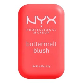 NYX Professional Makeup, Buttermelt Blush Tono Had Butta, 5gr - Rubor cremoso en polvo infusionado con manteca de karité, mango y almendras, dura hasta 12H, no se desvanece, fórmula vegana