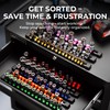 Reniteco 3-Piece Socket Organizer - 3/8-Inch Drive x 45 Clips,