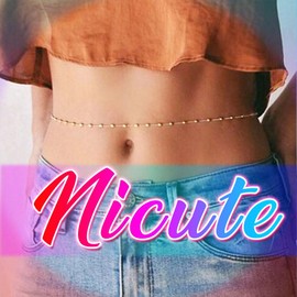 Nicute Belly Chain Gold Waist Beads Chain for Women