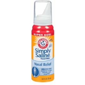 Arm & Hammer Simply Saline Adult Nasal Mist Original Super Size 3 oz Pack of 6