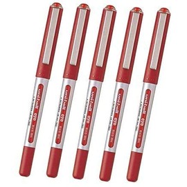 Uni-Ball Eye - Micro UB-150 Rollerball Pen - 0.5mm - Red Ink - Value Set of 5