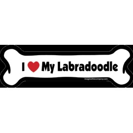 Unbranded Dog Bone Magnet: I LOVE MY Labradoodle | Puppy Dog Doggie | Automobile Car