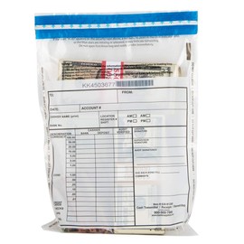 BankSupplies Ultima Blue Cash Transmittal Bags | 9W x 12H | Pack of 100 | Captive Flap Closure | Tamper Evident Tape | Write-on Panel | Heat, Cold & Moisture Detection | Deposit Plastic Bags