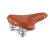 SMC2 Genuine Leather Luxury Bicycle Saddle Vintage City Saddle Trekking Saddle with Spring Frame Made in Italy Light Brown
