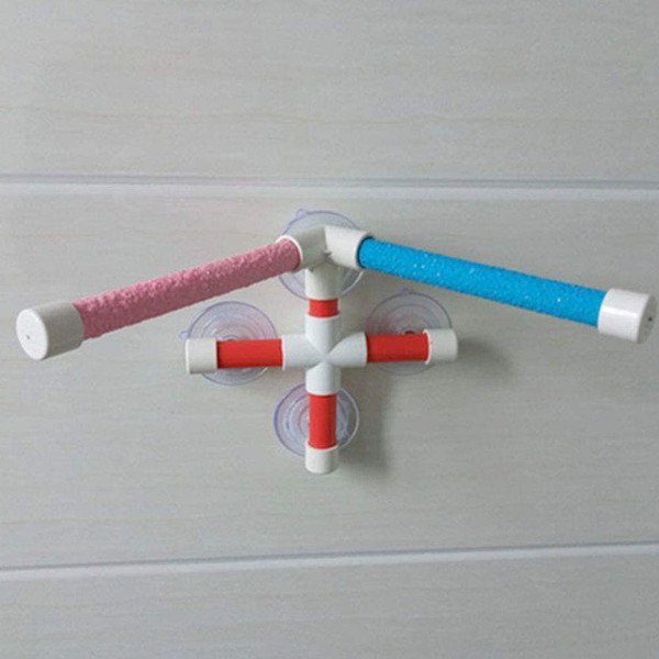 Litewoo Bird Shower Perch with Suction Cup Parrot Window Wall