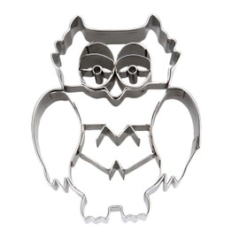 Staedter Embossing Owl Cookie Cutter, Silver, 7.5 cm