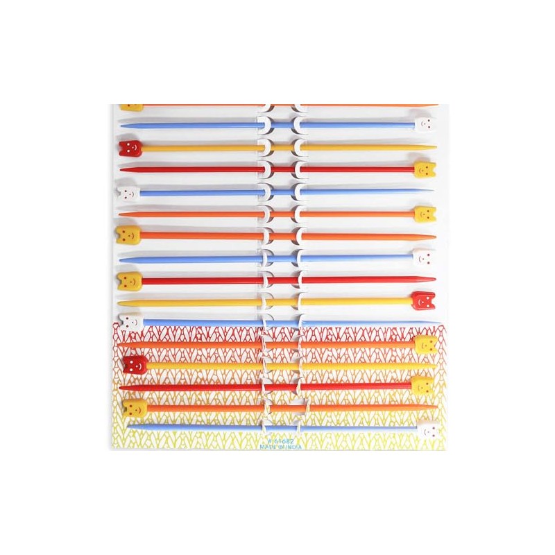 Pony Childrens Kids Starter Knitting Needles Knit Pins Length 18cm