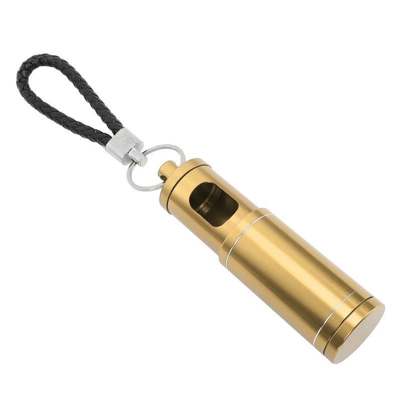 Portable Pocket Ashtray with Keychain Lanyard Retractable Circular Aluminium Alloy