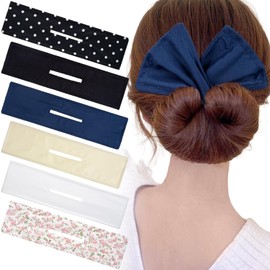 Hair Bun Maker Set - 6Pcs Deft Bun Twister, Flexible Donut, Lazy Hair Curler, Fashion Twist Bun, Hair Bands for Easy Styling