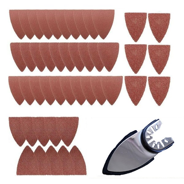 51Pcs Finger Sanding Pads, Hook and Loop Finger Sandpaper for