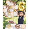 Pack of 60 Beige White Balloons Golden Confetti Apricot Cream