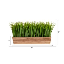 Nearly Natural 20in. Vanilla Grass Artificial Plant in Decorative Planter