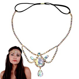 Headbands for Women - Elastic Head Chains Gold Headband Metal Chain Hair Band Wedding Hair Jewelry Festival 4214