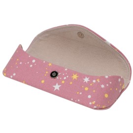 Pearl 092755 Glasses Case, Pink, Starlight, Semi-Hard, Star Pattern HY-3