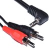kenable 2.5mm Right Angle Stereo Jack to Twin Phono Plugs