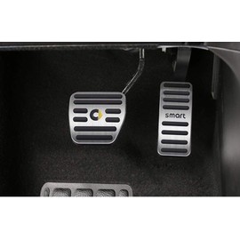 SHIFENG For Smart 453 fortwo forfour Car Accelerator Brake Pedal Cover Accessories(Silver, Smart logo)