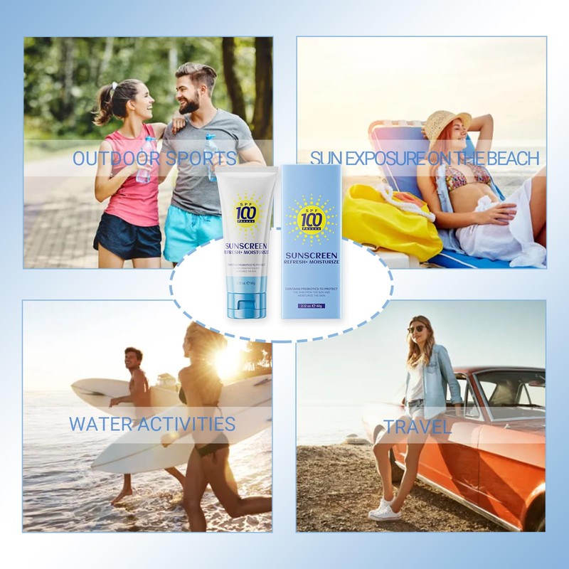 2 Stück Sonnencreme Lsf 100 Sonnenschutz Creme mit Uva/Uvb-Schutz die