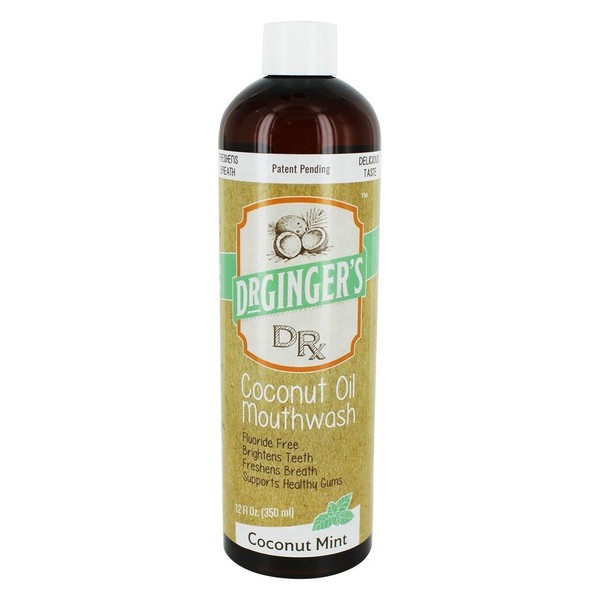 DR GINGER'S Coconut Mint Coconut Oil Mouthwash, 12 FZ
