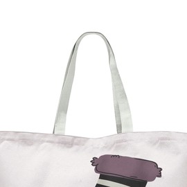 Le Jardin du Lin Printed Shopping Bag, Foldable, Fabric Bag with Two Long Handles, Size: 47 x 42 cm