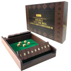 New Entertainment Premier Double Shut The Box & Dice Games Compendium Premium