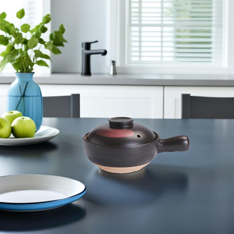 HOLIDYOYO Clay Pot for Cooking Asian Food with Silicone Lid